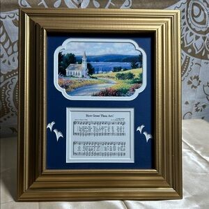 Gold Framed How Great Thou Art framed hymn